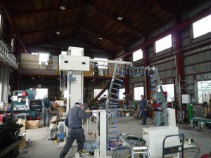 エアブローマシン製作 仮組（サイド）